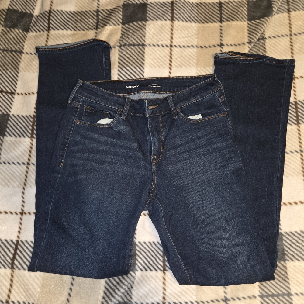 Old Navy Women's Dark Blue Boot Cut Jeans